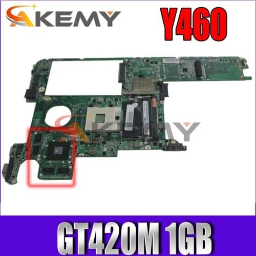 Akemy For Lenovo ideapad Y460 Laptop Motherboard DAKL2BMB8E0 HM55 DDR3 14 inch HM55 DDR3 GT420M 1GB free cpu