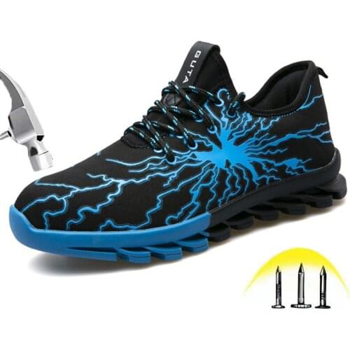 New Fashion Mens Safety Shoes Steel toe Anti-smashing Puncture Proof Autumn Winter Comfortable Breathable Non-slip Work Shoes