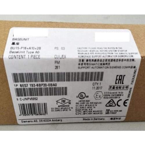 Original In New box 6ES7193-6BP00-0DA0