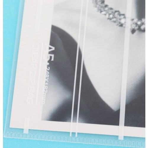 A4/A5 Plastic Transparent Waterproof Zipper File Case Bag Portable Foldable Document Folderfor Office School Supplies