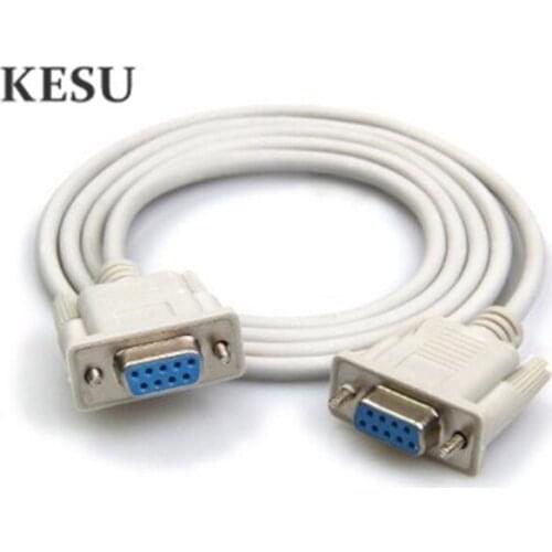 Serial RS232 Null Modem Cable male to Female male to male DB9 5ft 1.5m dirct connection new