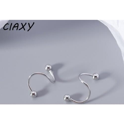 CIAXY 925 Sterling Silver Irregular Spring Earrings for Women Girlfriends Rotary Earring Retro Simple Ear Jewelry Gifts
