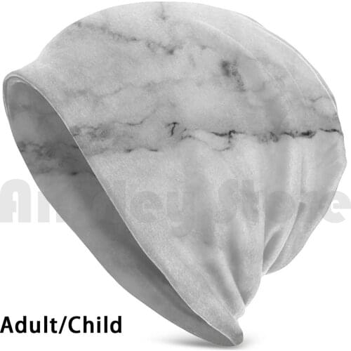 White Marble Beanies Knit Hat Hip Hop Marble Marble Marble Pattern Marbling Abstract Liquid Ink Watercolor Wave