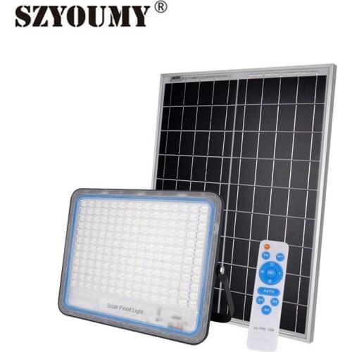 SZYOUMY New High bright Solar Flood light Outdoor IP66 Garden Sercuity Lens solar lights 20% brighter than other