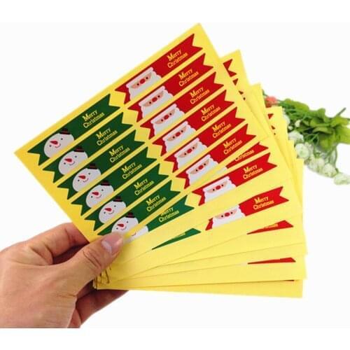 1200pcs/lot Vintage Snowman Older Kawaii Party Gift Cake Baking DIY For Merry Christmas Packaging Sealing Label free shipping