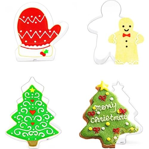 14pc /Set Cake Cookie Mould Cutter Christmas Stainless Steel DIY Fondant Mold 2