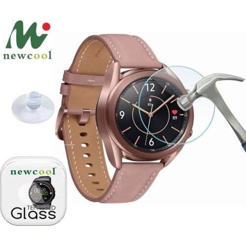 3pc Newcool 9H 2.5D Tempered Glass for Samsung Galaxy Watch 3 41mm Smartwatch Screen Protector 2020 Watch3 45mm Protective Film