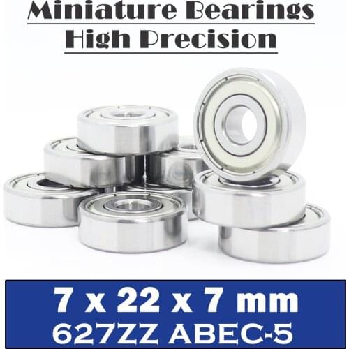 627ZZ Bearing ABEC-5 10PCS 7x22x7 mm Miniature 627Z Ball Bearings 627 ZZ EMQ Z3V3 Quality