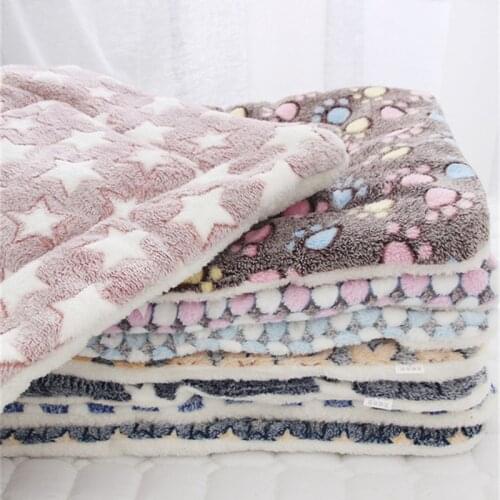 8 Styles Pets Cushions Cozy Soft Flannel Thickened Pet Fleece Pad Dog Cat Sofa Home Cushion Rug Keep Warm Sleeping Cover Blanket