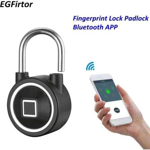 Bluetooth APP Unlock Fingerprint Lock Padlock Keyless Portable Anti-Theft IOS Android Phone Control Cabinet Padlock