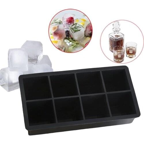 Large Ice Cube Tray Silicone Ice Cube Mold For Whiskey Cocktail Popsicles BPA-Free Kitchen Dining Bar Tool