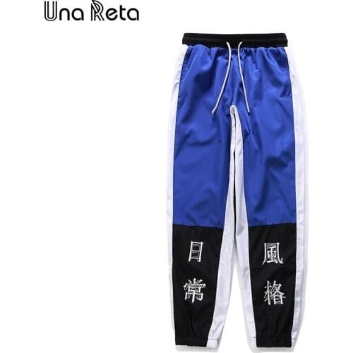Una Reta Hip-hop Pants Mens New Fashion Chinese Character Printing Harem Pants Streetwear Men Casual Joggers Trousers Sweatpants