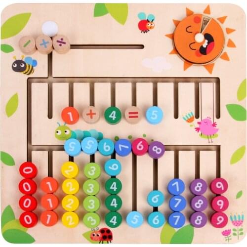 Montessori Wooden Math Toys for Children Materials Learning To Count Numbers Early Mathematics Education for kids
