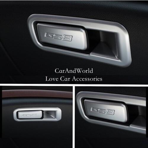 For Trumpchi GS8 2017-2021 Co-pilot Storage Box Handle Door Bowl Cover Trims ABS Chrome Garnish Car Interior Accessories