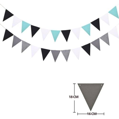 4M Grey Blue White Pink flags and banners party Wedding/Valentines day/birthday party Flags Hang Garland Decoration Supplies