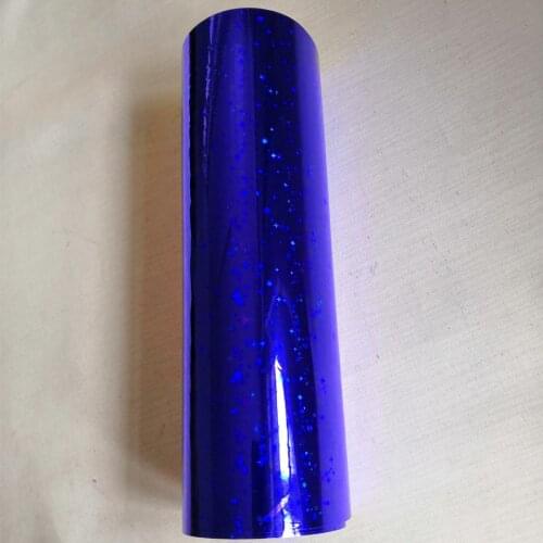 Holographic foil hot stamping foil hot press on paper or plastic blue star pattern heat transfer film