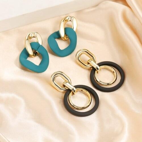 Hiphop Rock Acrylic Drop Earring for Women Statement Geometric Big Dangle Earring for Patry New Design Lady Jewelry SR1109