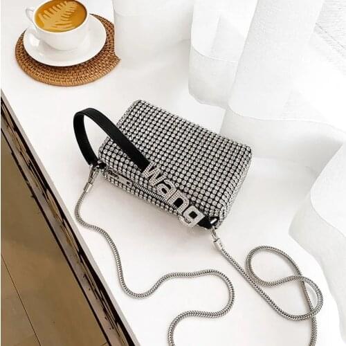 HOT Diamond Hobo Bag Women Handbag Clutch Fashion Vintage Shoudler Handbag Hobos Diamond Messenger Handbag Lady Shiny Hobo 2021