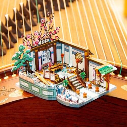 Art Model MU 3D Metal Puzzle Piano tone building model KITS Assemble Jigsaw Puzzle Gift Toys For Children