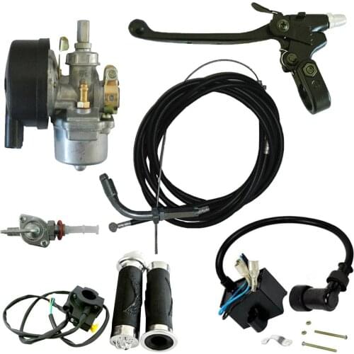 Handlebar Grip Set&Carburetor& Igniton Coil For 49/66/80cc Motorized Bicycle