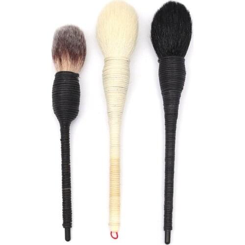 Nature Goat Hair Blusher Brushes Handmade Rattan Makeup Cosmetic Beauty ToolNew Pro 1Pcs Blush Powder Brush