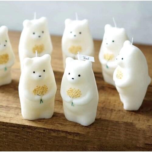 Bear Silicone Aroma Candle Molds DIY Soap Moulds Silicone Bear Molds