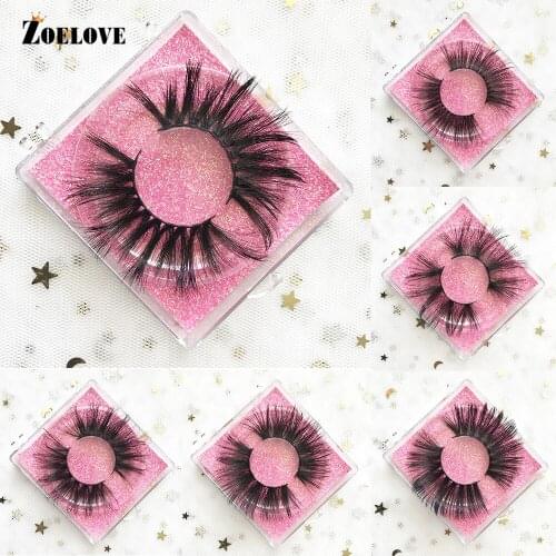 False Lashes Mink 25mm Faux Mink Eyelashes Wholesale Silk Eye Lashes Bulk Fake Lash Vendors 5D Long Fluffy Eyelash Packaging
