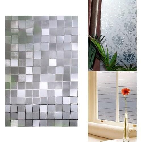 Bathroom Privacy Film Sticker Glass Window Door Sticker Static Electricity PVC Frosted Decal For Bedroom Home Decoration