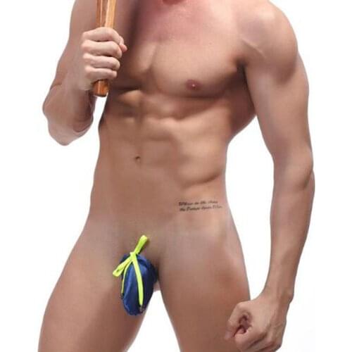 New Mens G-string Sexy Swim Trunks Brief Funny Swimwear Sports Summer One Piece Dry Spell Swimming Trunks Sexy Beach Swimsuits