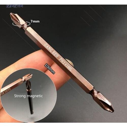 New PH2 Electric Screwdriver Bit Set Bits Hex Shank Magnetic High-carbon steel For Cross Head 100MM Phillips Screwdriver head