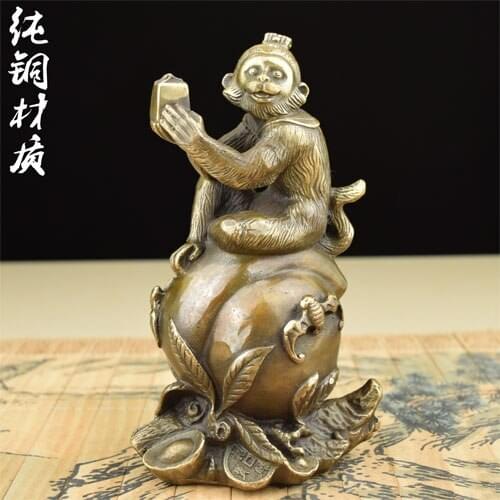 Monkey for India to do the old brass ornaments India India worship monkey peach Fenghou opening promotion preparation