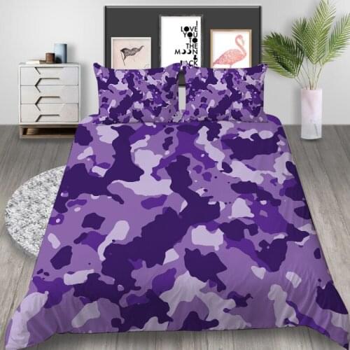 Thumbedding King Size Bedding Set Purple Creative Classic Duvet Cover Queen Twin Full Single Double Unique Design Bed Set