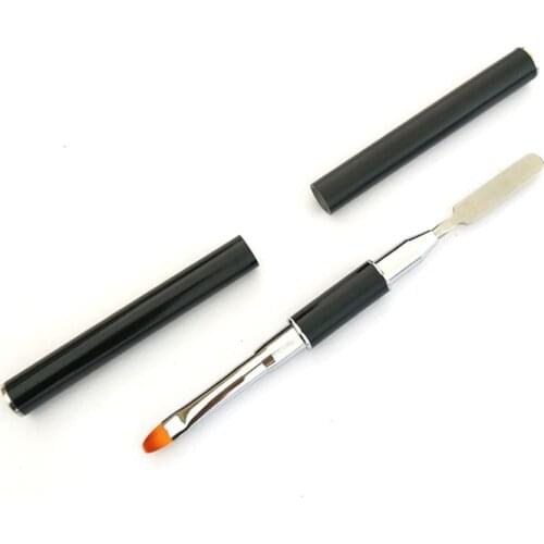 Nail Art Phototherapy Pen Double Head Dual Purpose Take The Glue Pen With Color Embossing Stick Stainless Steel Nail Tools