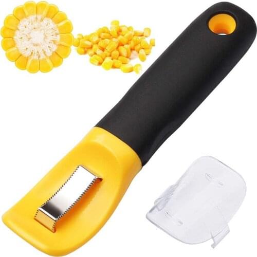 Manual Corn Peeler Corn Stripper Cob Cutter Thresher Stainless Steel Corn Stripper Fruit Vegetable Tool Kitchen Cob Remover 2021