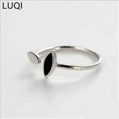 S925 silver fashion and popular temperament simple and versatile asymmetric design open ring JZ62