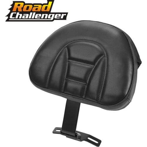 Motorcycle Backrest Black Adjustable Plug In Driver Rider Seat Cushion Pad For Harley Fatboy Heritage Softail 2007-2019