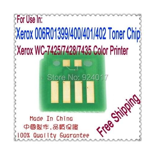 For Xerox WC 7425 7428 7435 Impressoras Toner Chip,For Xerox 006R01399 006R01400 006R01401 006R01402 Refill Toner Cartridge Chip