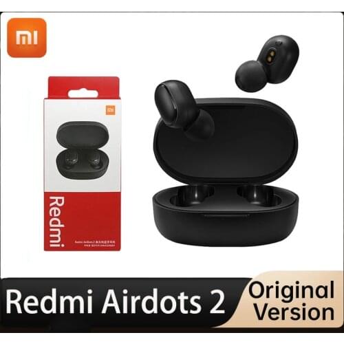 Original Xiaomi Redmi Airdots 2 TWS True Wireless Bluetooth Earphone Stereo bass 5.0 Headset With Mic Handsfree Earbuds Air2