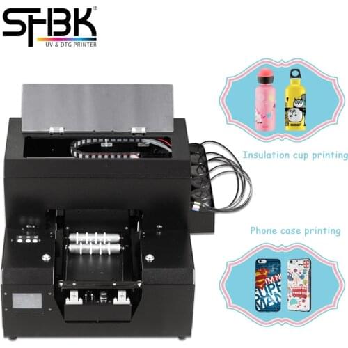 Roller printer A3/A4 size inkjet UV LED cooling system adopts Epson DX5 print head for mobile phone case/bottle printing
