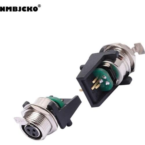 High quality 10pcs/lot mini 3P xlr female Audio Mic connector Mini XLR Connector socket