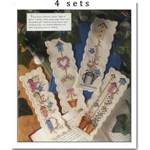 High Quality Lovely Counted Cross Stitch Kit Bookmarks Bookmarker Magazine Marker Garden Flower Flowers Bookmark