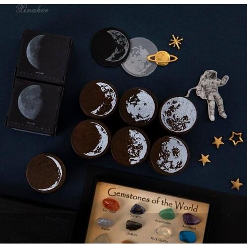 XINAHER Vintage planet moon phase decoration stamp wooden rubber stamps for scrapbooking stationery DIY craft standard stamp