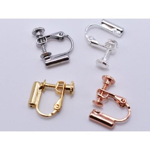10pcs/lot Earring Hooks Clasps Settings Earrings Clips Safety Pins caps for DIY Earrings Ear Jewelry Accessories Making