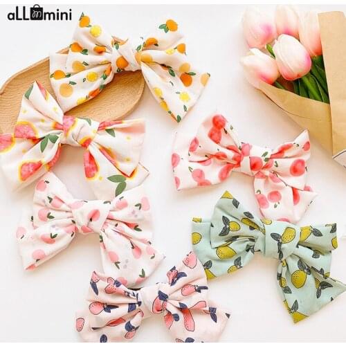 Oversized Bow Hair Accessories Fashion Satin Fruit Hairpins Big Bow Hairpins Women Girls Satin Ladies Hairpins Cute