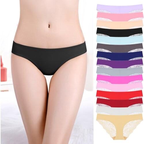 Summer Hot Sale High Quality 1PC Sexy Ladies Low-Rise Transparent Lace Panties Breathable Quality Underpants For Dropshipping