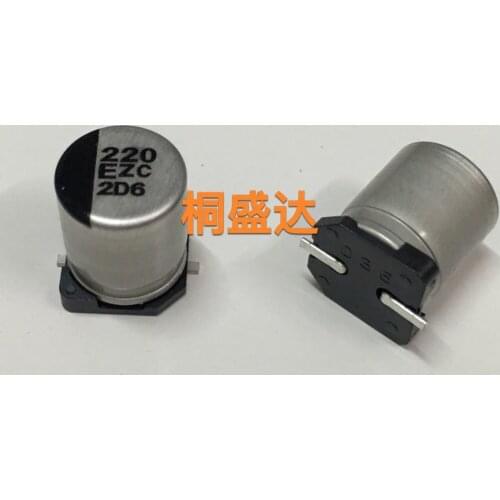 5pcs EEHZC1E221P panasonic ZC series 25 v220uf volume 8 x10.2, 125 degrees, 4000 hours of high frequency