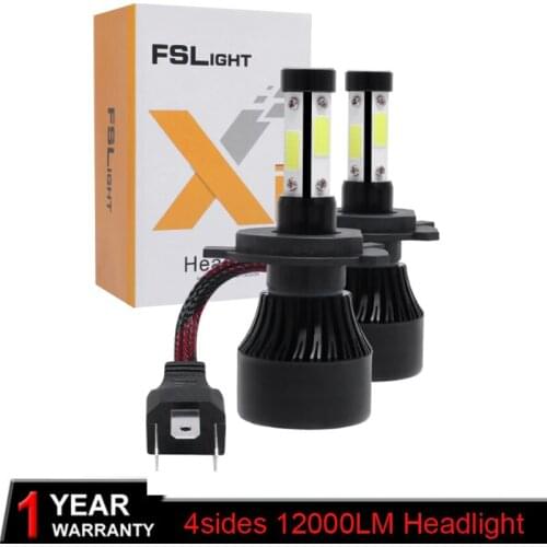 2Pcs Auto H1 H11 LED headlight bulbs fog lamp H4 H7 H8 9005 9006 motorcycle headlight bulbs 80W 12000LM Automobiles Lamp