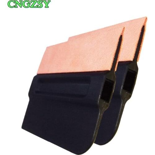 CNGZSY 2pcs Durable Pro Tint Suede Felt Squeegee Car Vinyl Film Wrap Scraper For Glass Window Tinting Cleaning Wrapping 2A10B