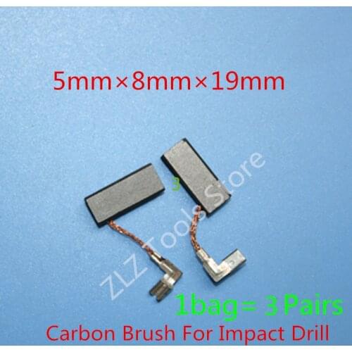3 pairs Carbon Brushes Replacement for Bosch GSB20-2 GSB20 GSB20-2RE 1199VSR GSB20-2RCE GSB20-2RET GBH2-22E GBH2-22S GBH2-22RE