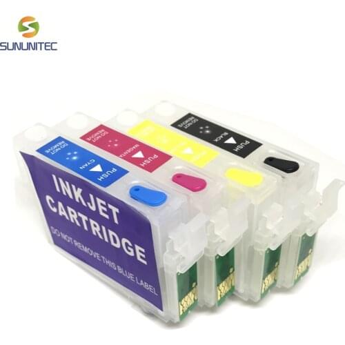 4color/set T1351 T1332 T1333 T1334 Refillable ink cartridge for EPSON Stylus T25 TX123 TX125 TX133 TX135 printer with auto chip
